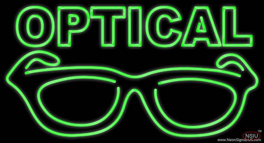 Optical With Glass Logo Handmade Art Neon Sign